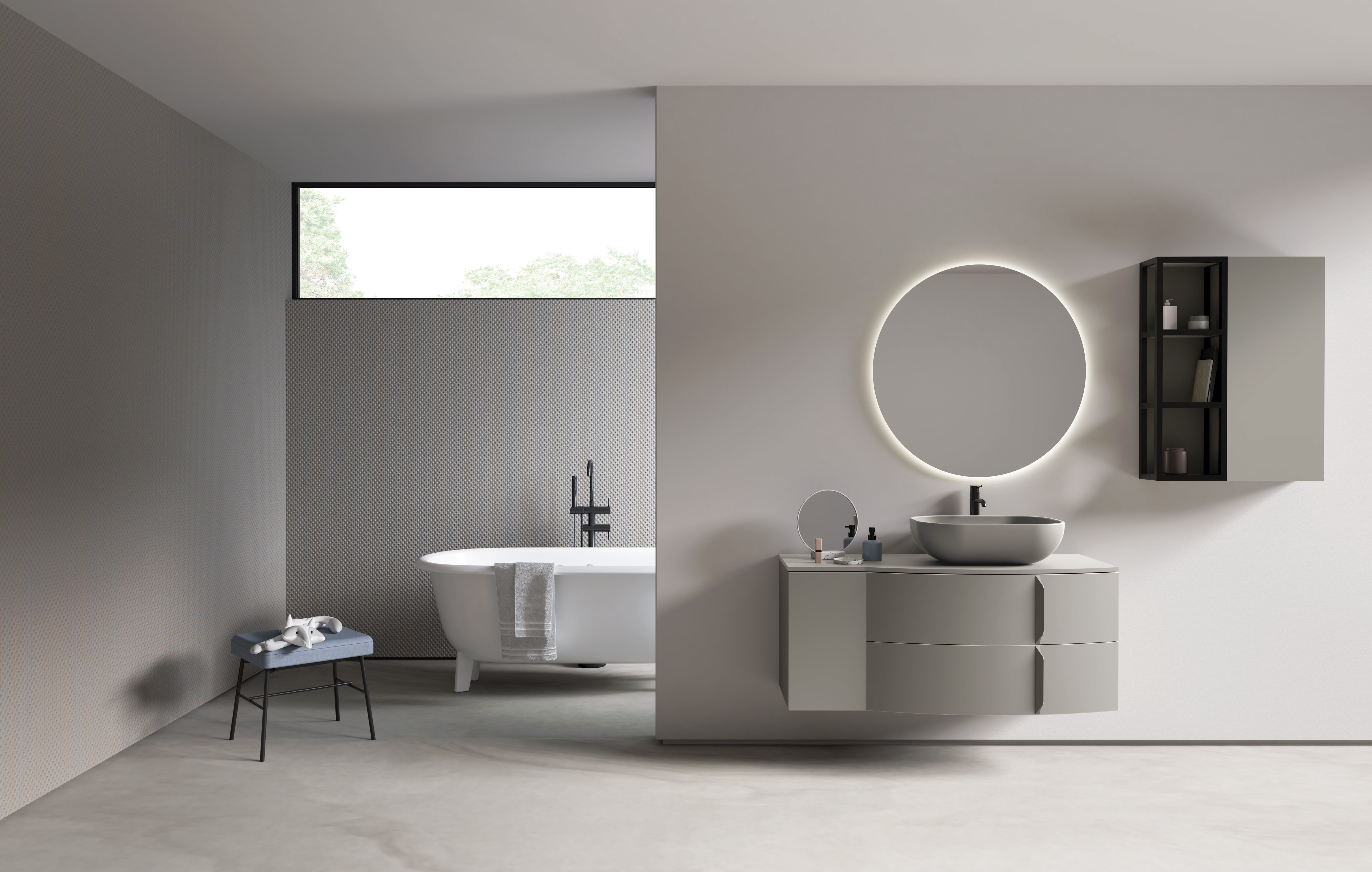 Mueble auxiliar de baño WAVE de Royo