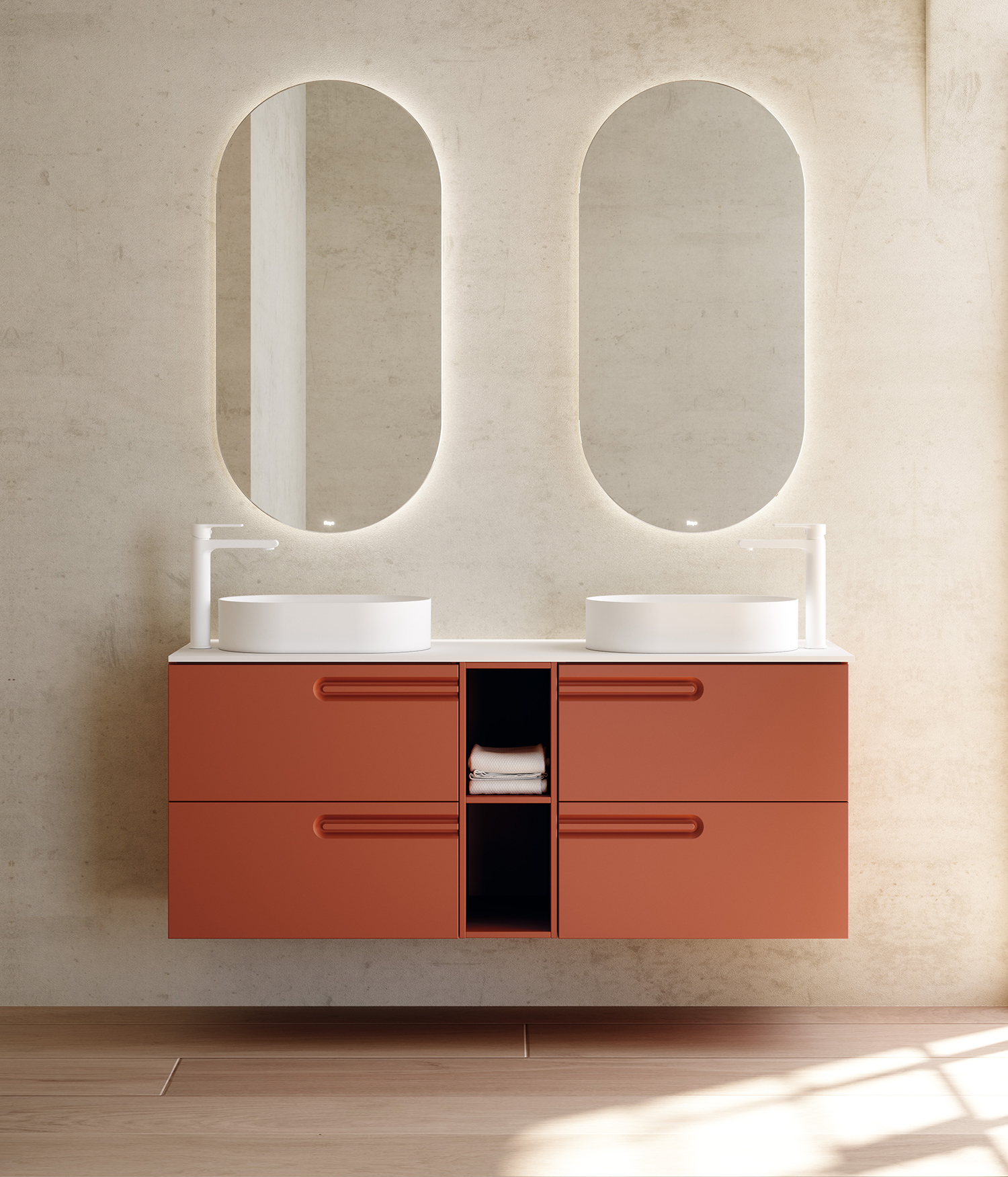 Mueble de baño con lavabo Espacio L olmo 60x35 cm