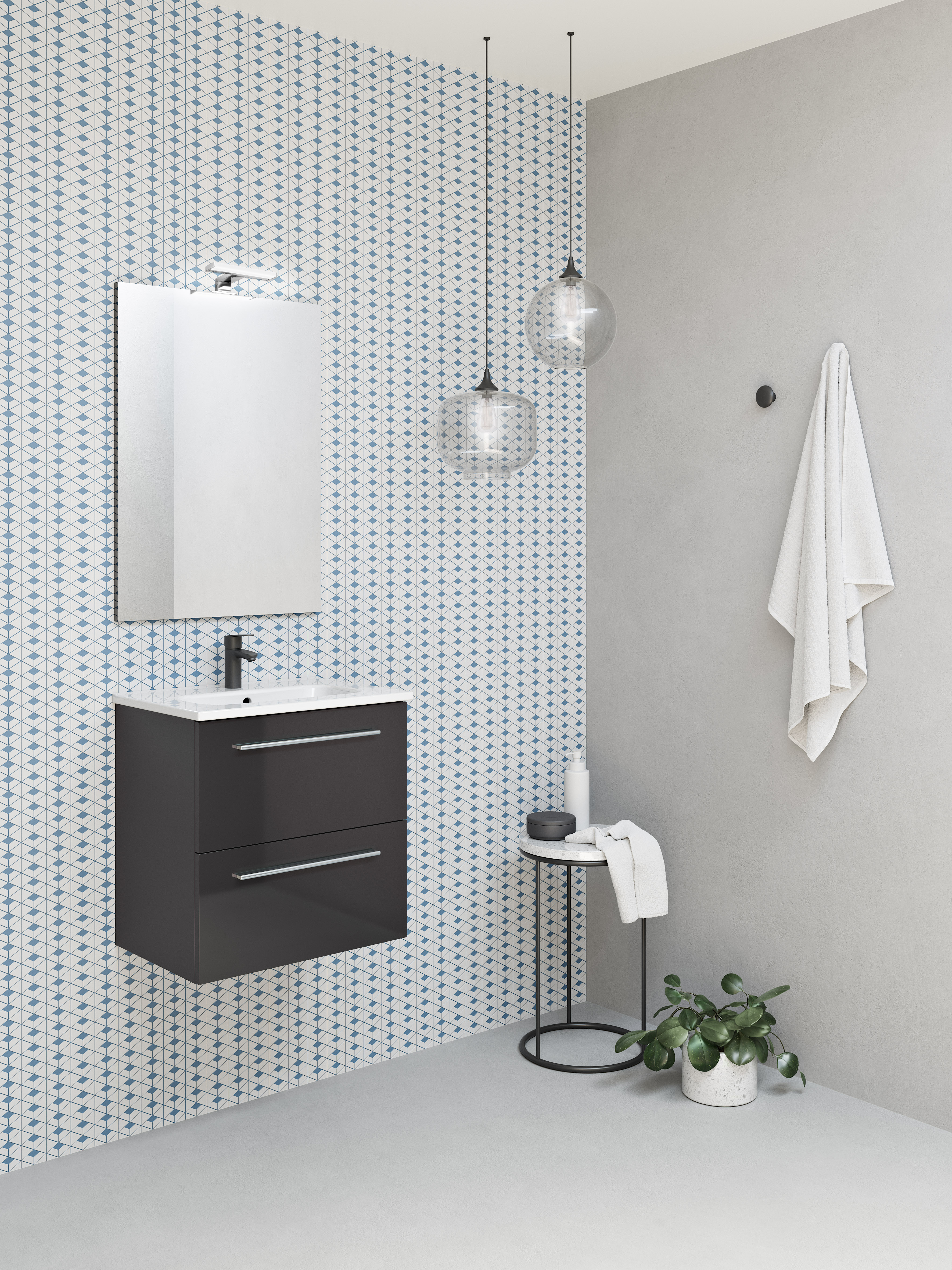 Mueble baño con patas BAND con lavabo - Royo Group