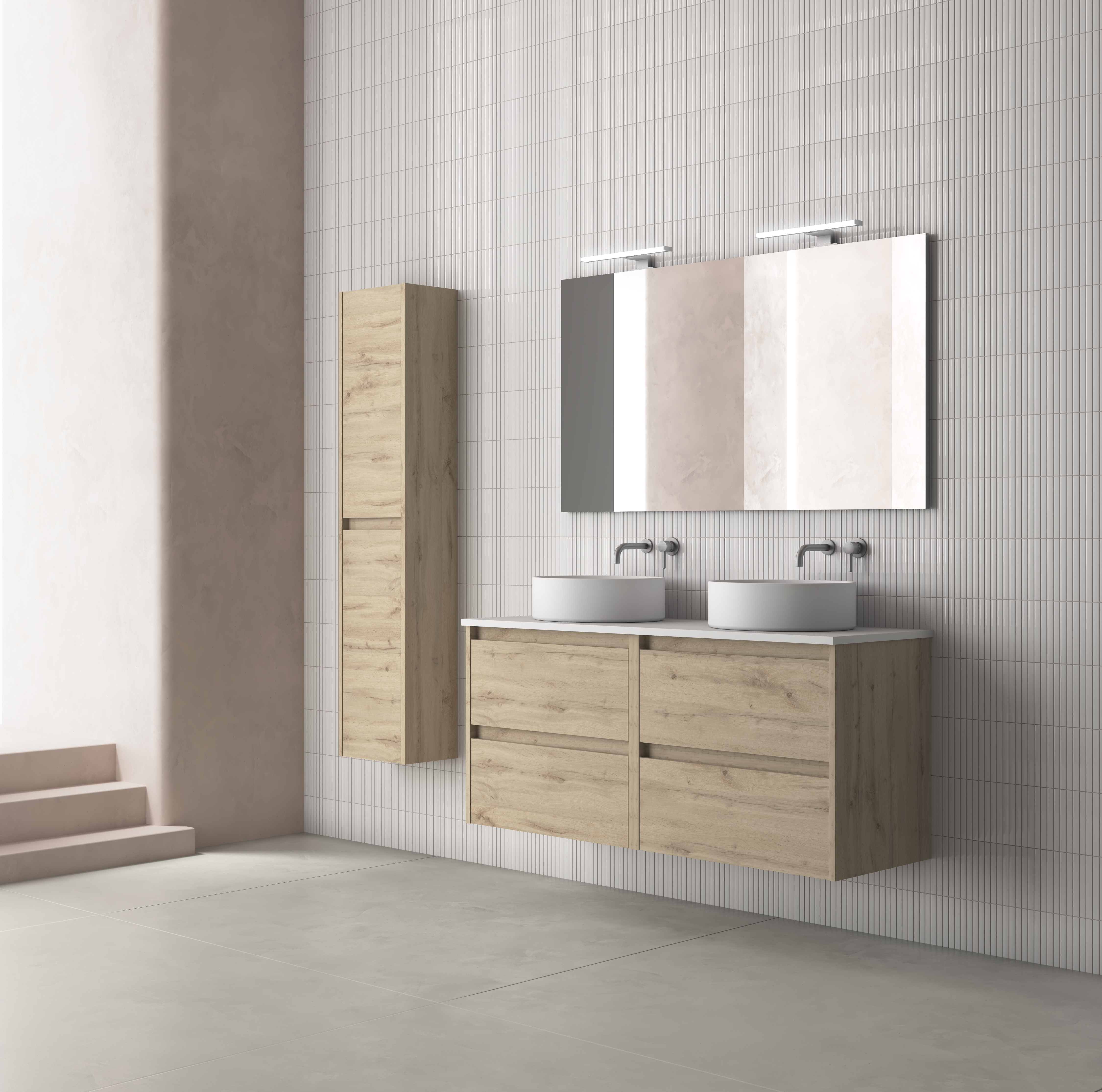 Mueble baño suspendido LITTLE COMPACT con lavabo - Royo Group