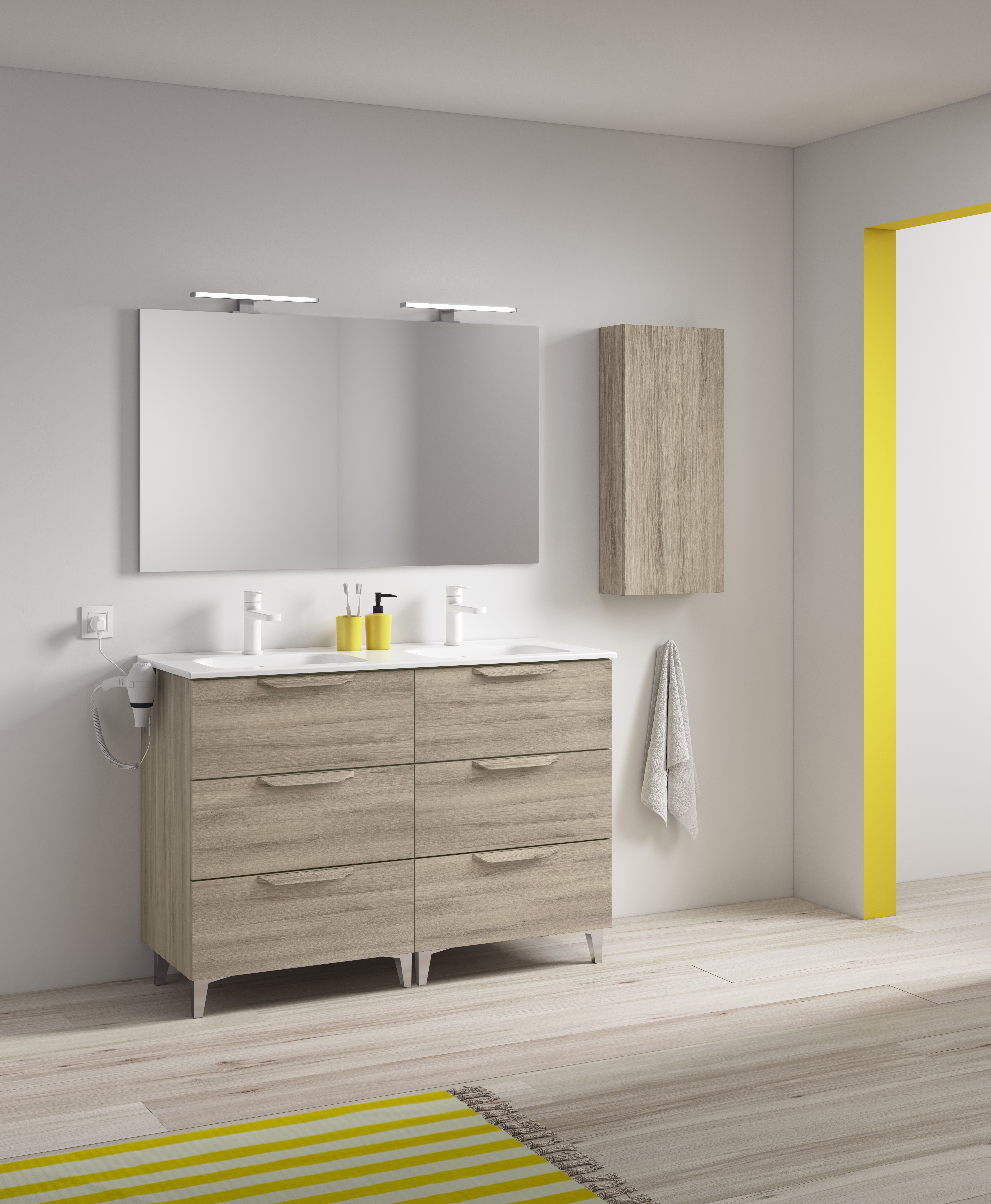 Mueble Alto auxiliar de baño con 2 Puerta serie Urban-Vitale de Royo -  Hausdecó